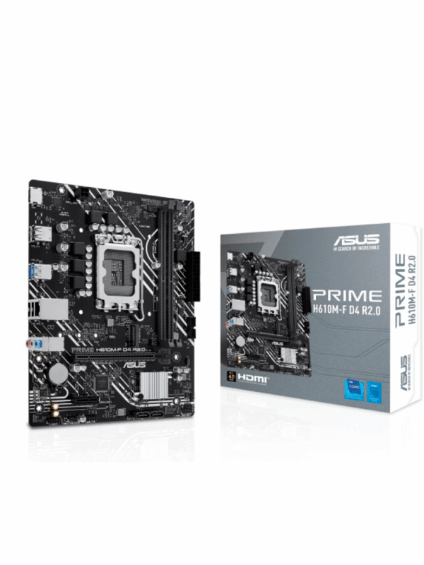 PLACA MADRE ASUS 1700 H610M-F D4 R2.0 PRIME V/S/R/M2/USB3.2/MATX