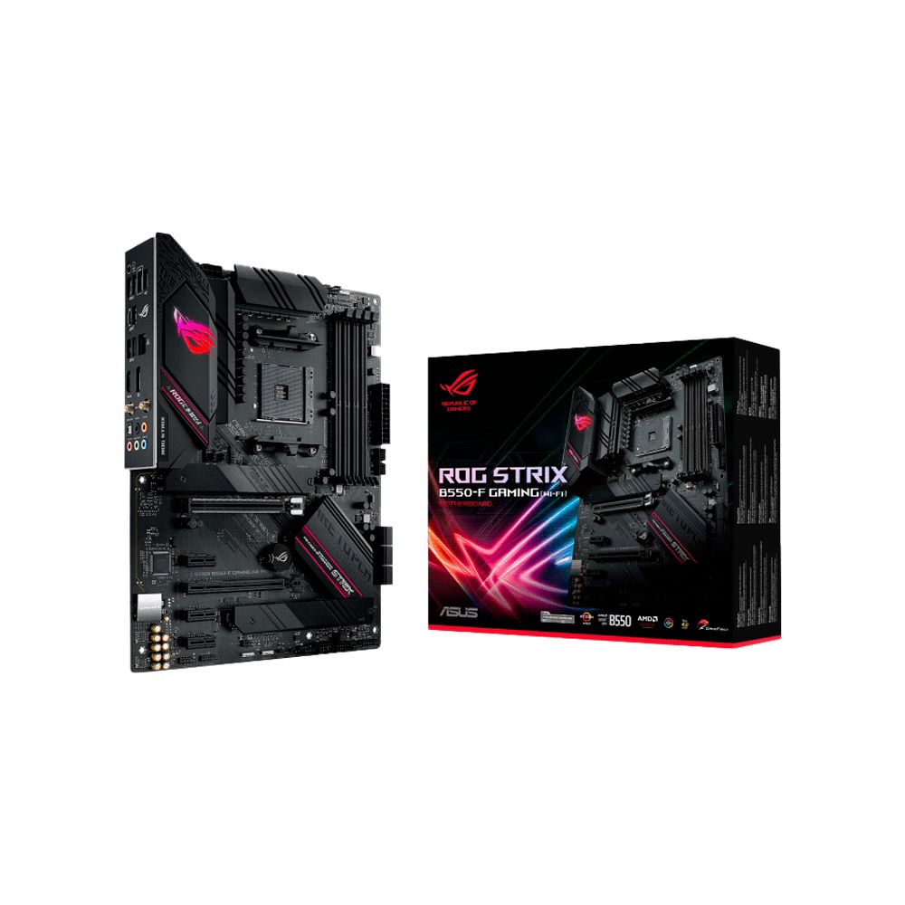 PLACA MADRE ASUS AM4 B550-F GAMING WIFI ROG STRIX ASUS S/R/HDMI/DP/2M2/DDR4/USB3.2/ATX