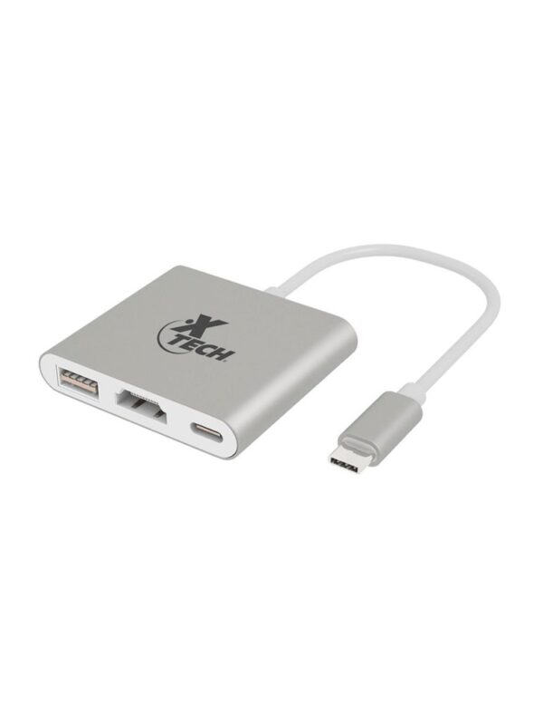 ADAPTADOR USB-C/HDMI/USBA/USBC XTECH XTC-565 5GBPS/4K/PLATA