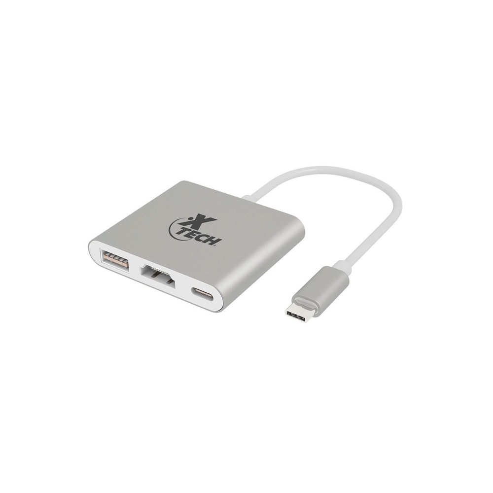ADAPTADOR USB-C/HDMI/USBA/USBC XTECH XTC-565 5GBPS/4K/PLATA