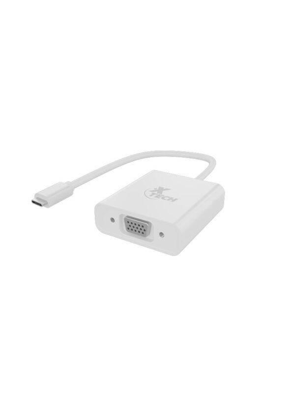 ADAPTADOR USB-C/VGA M/H XTECH XTC-551 FHD/BLANCO