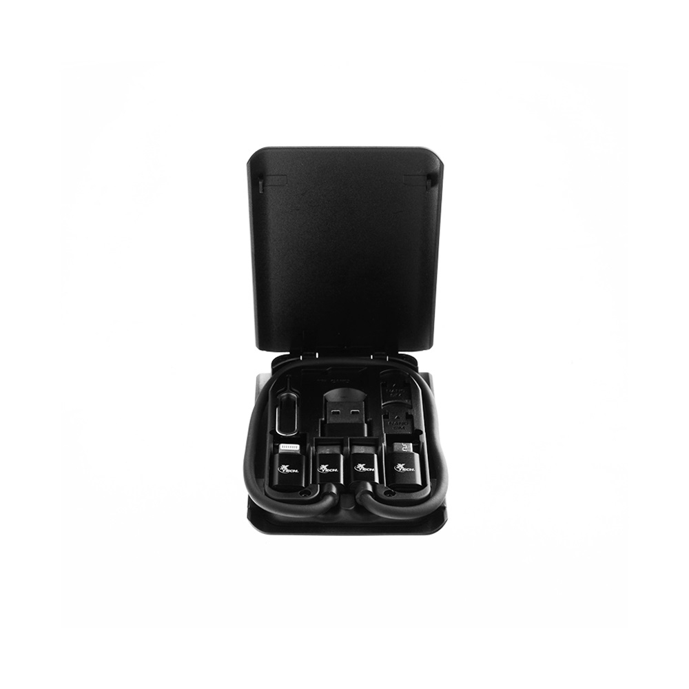 KIT USB-C C/ESTUCHE XTECH XTC-570 ADAPTADOR USB-A/M-USB/LIGHTNING/NEGRO