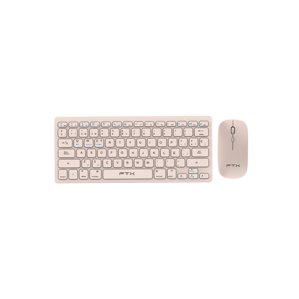 TECLADO MOUSE FTX WIRELESS FTXGK03 ESP/GOLD