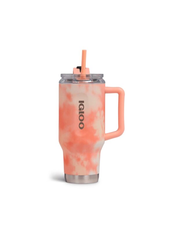 VASO TERMICO IGLOO 950ML ICE DYE NARANJA C/PAJITA 71312