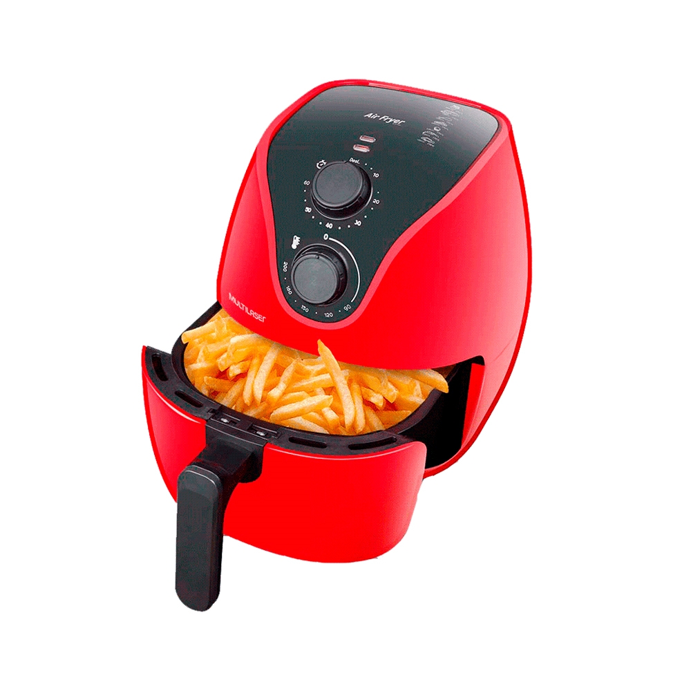FREIDORA SIN ACEITE MULTILASER CE083USA 4L 1500W 110V ROJO