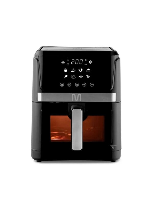 FREIDORA SIN ACEITE MULTILASER GO223USA 7L 1800W 110V NEGRO CON VISOR