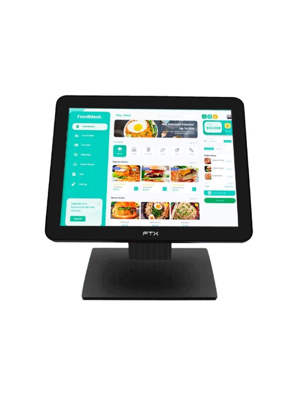 MONITOR TOUCH FTX 15" CAPACITIVE MT15V1 VGA/HDMI/USB/1JACK CON BISEL/5MS C/LAPIZ