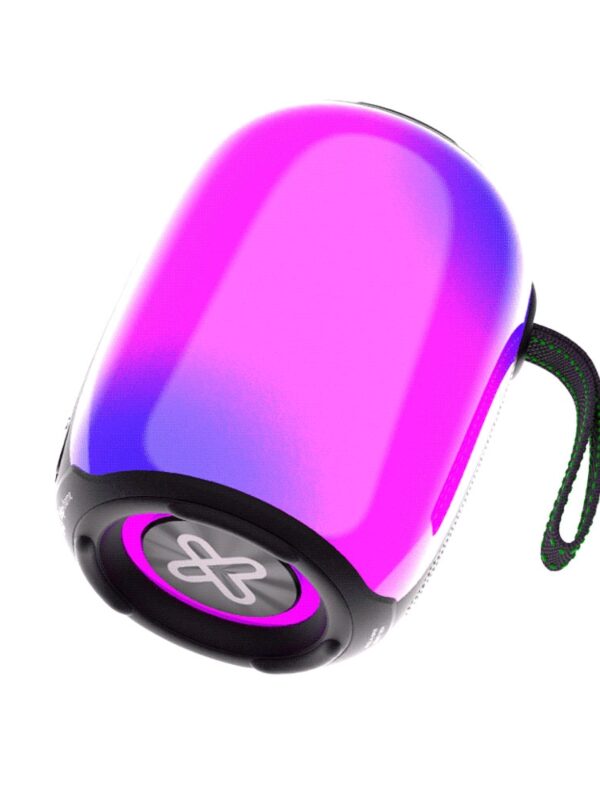 PARLANTE KLIP ZOUNDFIRE 12W KBS-250BK BT/BAT/IPX6/TWS/AUX/LED/NEGRO