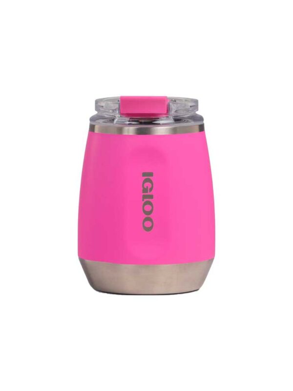 VASO TERMICO IGLOO 300ML P/VINO ROSA C/TAPA 71364