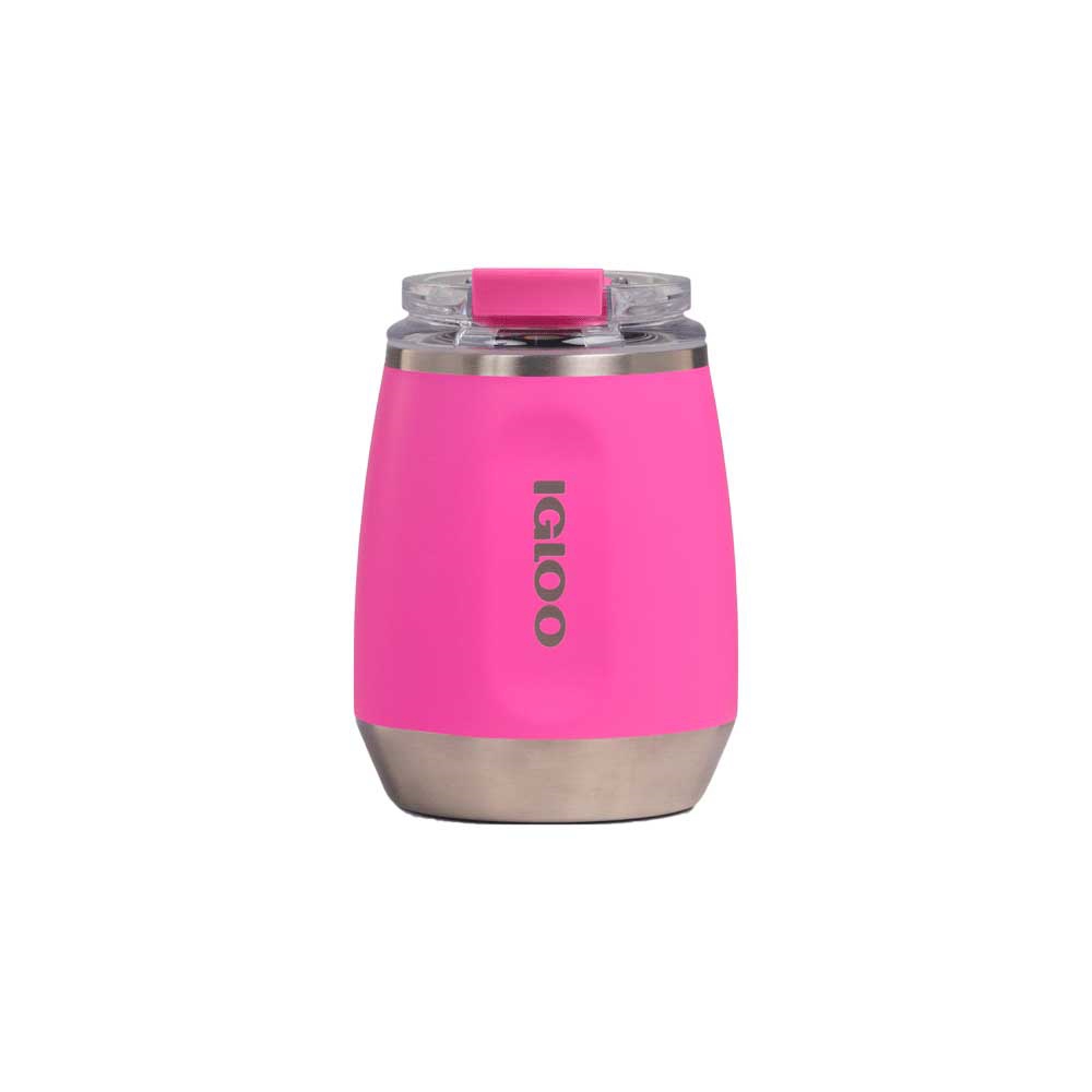 VASO TERMICO IGLOO 300ML P/VINO ROSA C/TAPA 71364