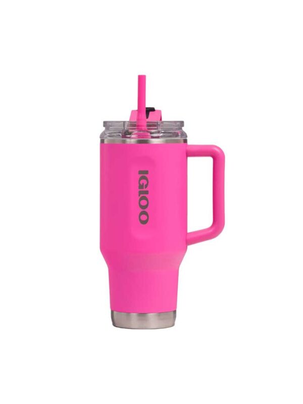 VASO TERMICO IGLOO 950 ML ICE DYE ROSA C/PAJITA 71363