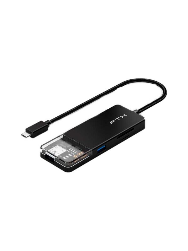 HUB 6 EN 1 USB-C - HDMI/USB-A/USB-C/SD FTX-HUBT4-PB 4K/30HZ/100W/5GBPS