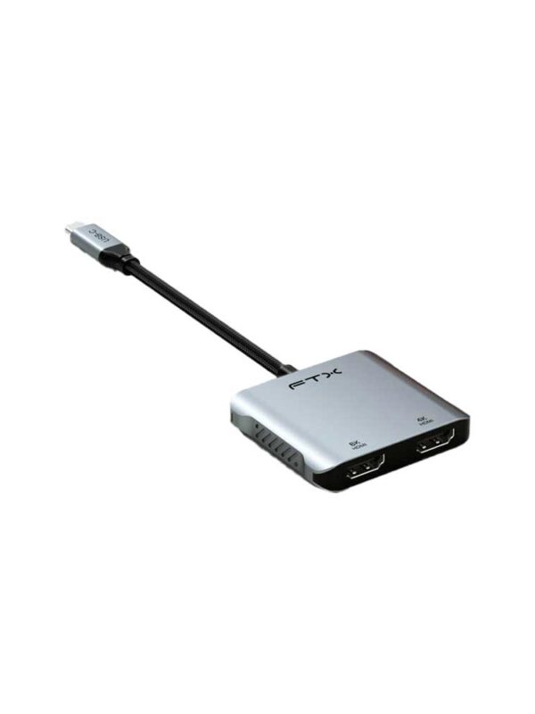 ADAPTADOR USB-C - 2 HDMI/USB-C/USB-A FTX-CM2H8K-AG 8K/60HZ/100W/GRIS