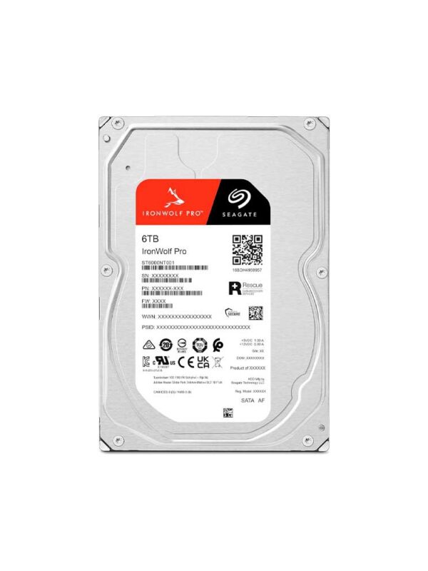 DISCO DURO SATA3 6TB SEAGATE IRONWOLF PRO 7200 256MB ST6000NT001 (GARANTIA BR)