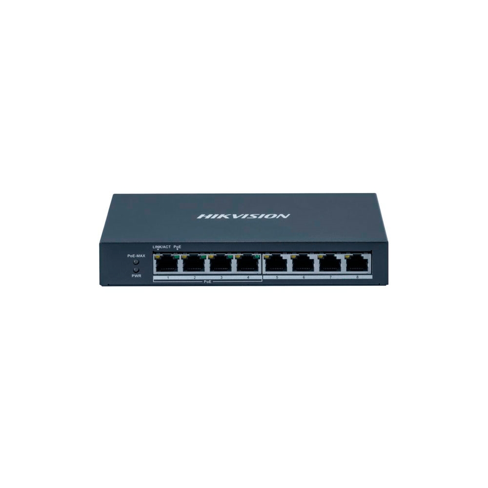 SWITCH HIKVISION DS-3E0508P-O 8P 4POE GBPS/4LAN GBPS METAL PARED/ESCRITORIO