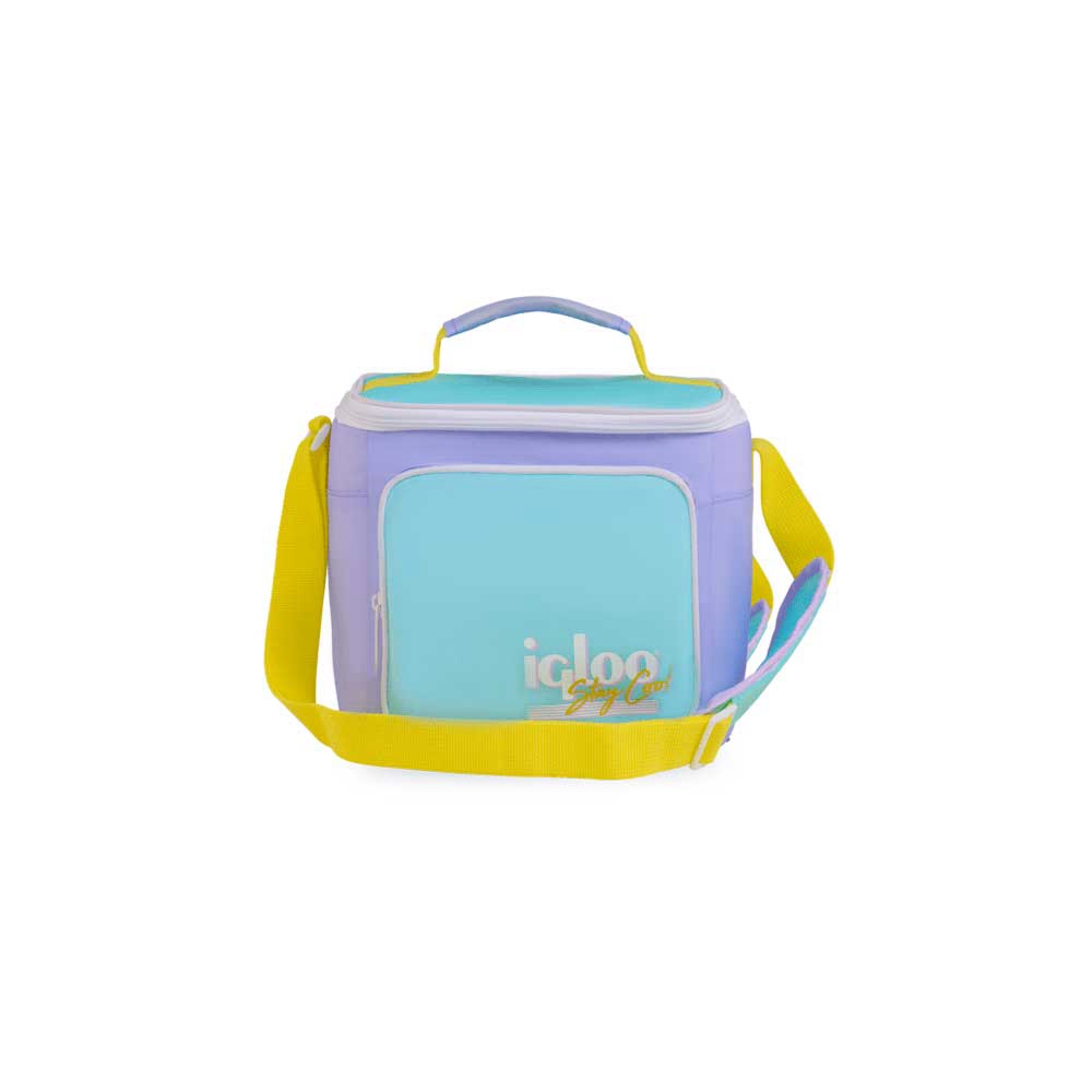 BOLSA TERMICA IGLOO 9 LATAS VERTICAL LUNCH RETRO LILA 63082