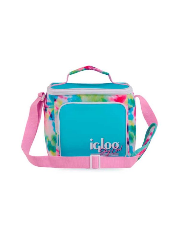 BOLSA TERMICA IGLOO 9 LATAS VERTICAL LUNCH RETRO CELESTE 63085