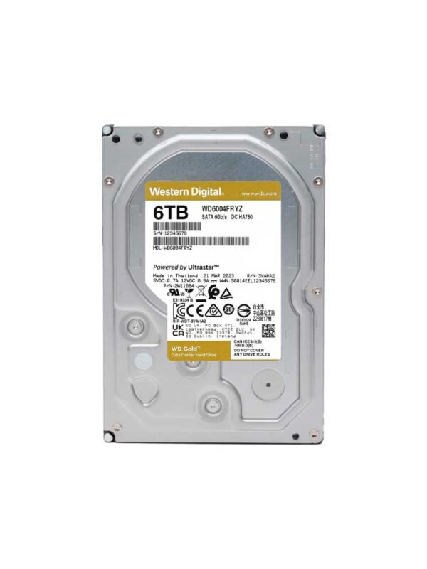 DISCO DURO SATA3 6TB WESTERN DIGITAL GOLD ENTERPRISE 7200 256MB WD6004FRYZ (GARANTIA BR)
