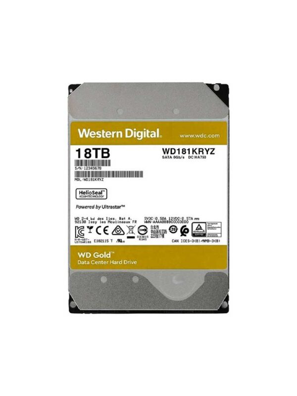 DISCO DURO 18TB WESTERN DIGITAL GOLD ENTERPRISE 7200 512MB WD181KRYZ (GARANTIA BR)