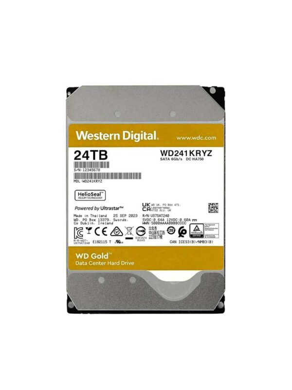 DISCO DURO SATA3 24TB WESTERN DIGITAL GOLD ENTERPRISE 7200 512MB WD241KRYZ (GARANTIA BR)
