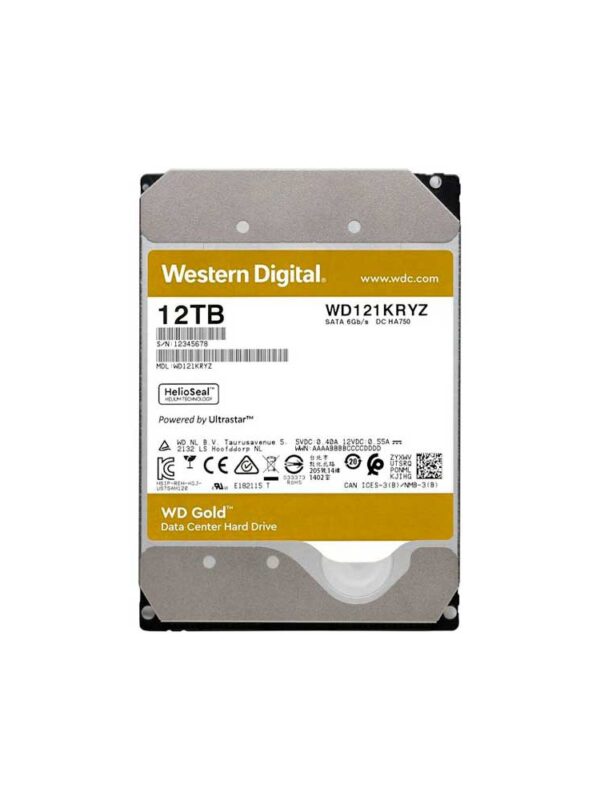 DISCO DURO SATA3 12TB WESTERN DIGITAL GOLD ENTERPRISE 7200 256MB WD121KRYZ (GARANTIA BR)