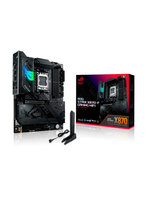 PLACA MADRE ASUS AM5 X870-F GAMING WIFI ROG STRIX DDR5 S/R/HDMI/DP/4M2/USB4/ATX
