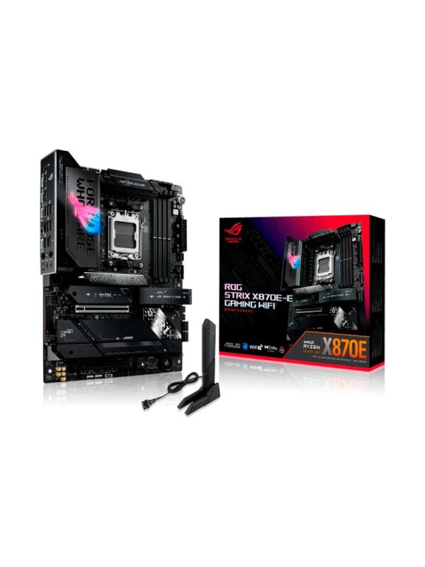 PLACA MADRE ASUS AM5 X870E-E GAMING WIFI ROG STRIX DDR5 S/R/HDMI/5M2/USB4/ATX