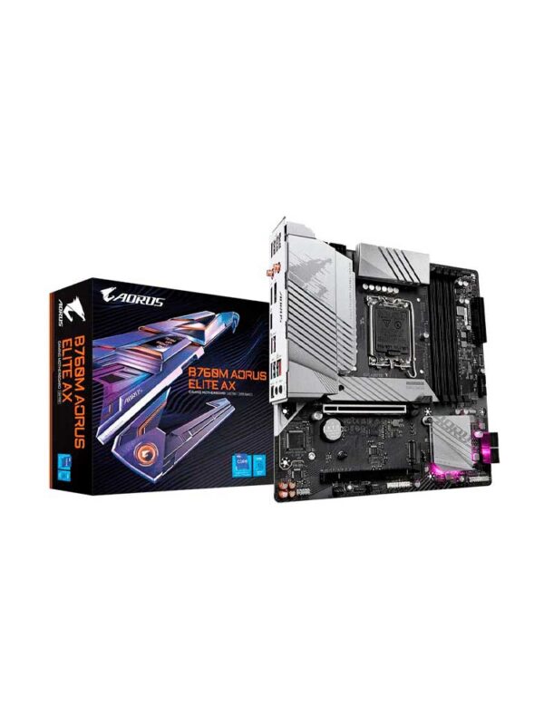 PLACA MADRE GIGABYTE 1700 B760M AORUS ELITE AX DDR5 S/R/HDMI/DP/2M2/WIFI/MATX