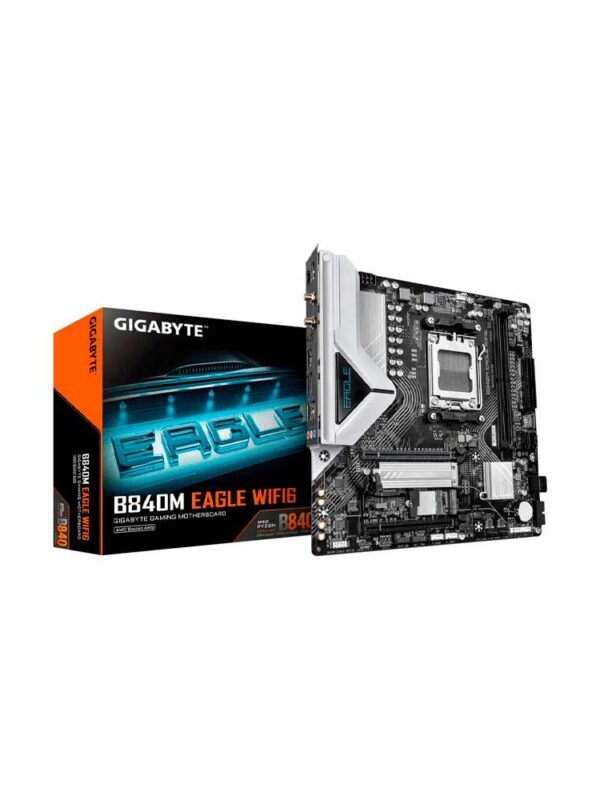PLACA MADRE GIGABYTE AM5 B840M EAGLE WIFI6 DDR5 S/R/HDMI/DP/2M2/USB3.2/MATX