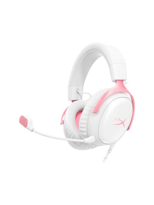 AURICULAR CON MICROFONO GAMER HYPERX 9W1Q4AA CLOUD III GAM/MIC/USBC/USBA/3.5MM/BLAN/ROSA