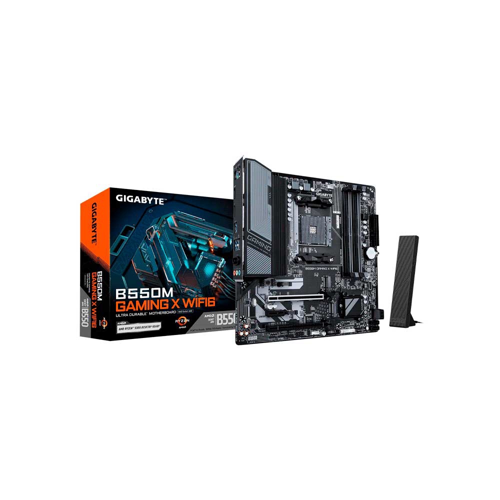 PLACA MADRE GIGABYTE AM4 B550M GAMING X WIFI6 S/R/HDMI/DP/2M2/DDR4/WIFI/USB/MATX