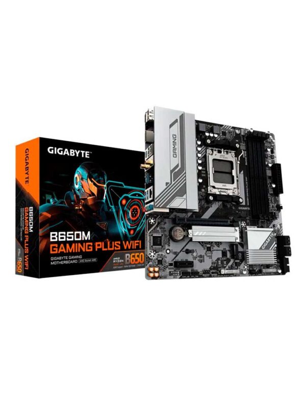 PLACA MADRE GIGABYTE AM5 B650M GAMING PLUS WIFI DDR5 S/R/HDMI/DP/2M2/USB/MATX