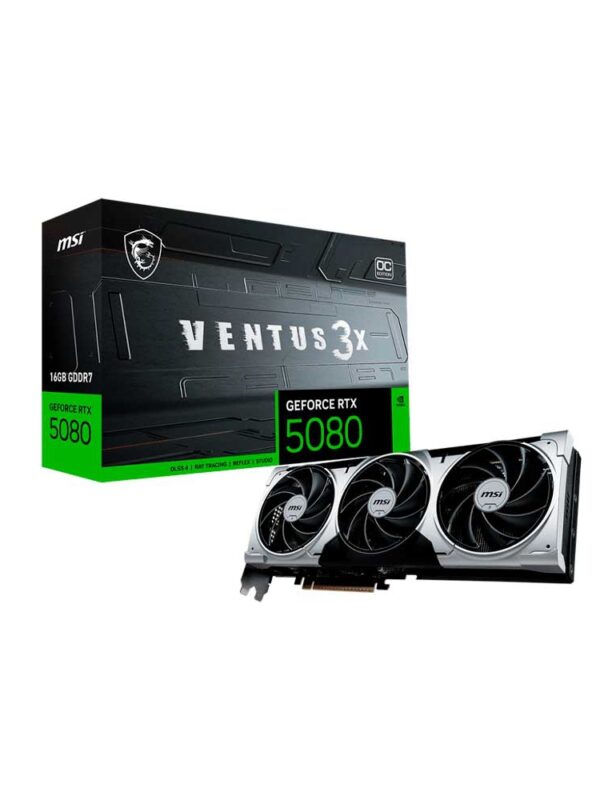 PLACA DE VIDEO MSI RTX5080 VENTUS 3X OC PLUS 12GB GDDR7 912-V531-293