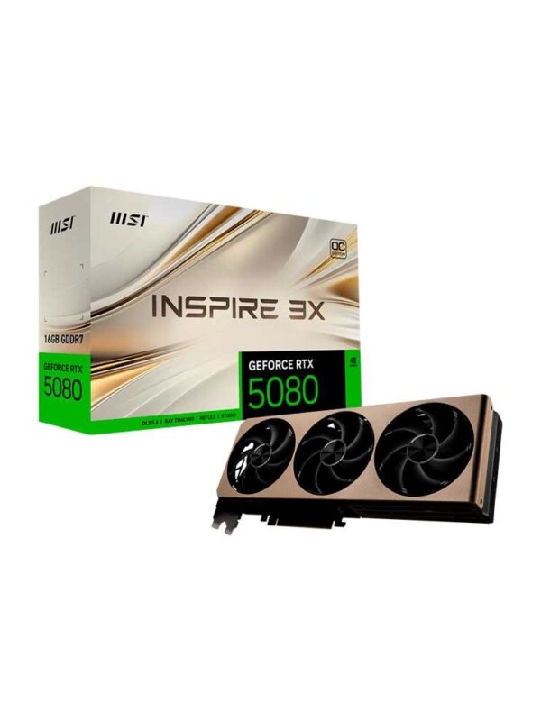 PLACA DE VIDEO MSI RTX5080 INSPIRE 3X OC 16GB GDDR6 912-V531-203
