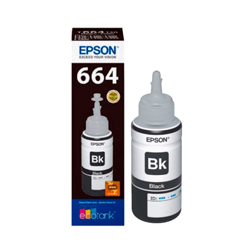 TINTA EPSON T664 120 NEGRO L1XX/L2XX/L3XX/L5XX T664120-AL 70 ML
