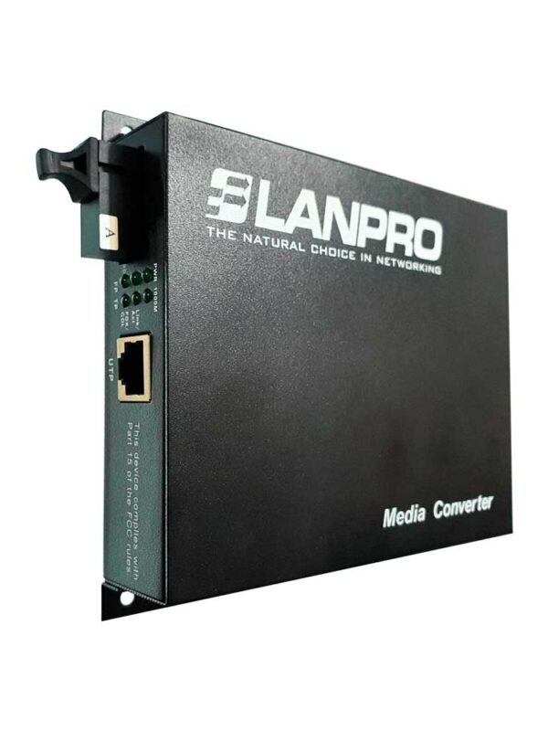 CONVERTIDOR DE FIBRA OPTICA WDM LANPRO SM SC X 40 KMS LP-ICF3100D-40