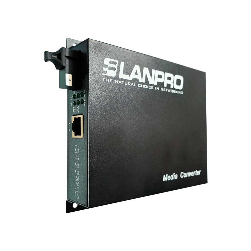 CONVERTIDOR DE FIBRA OPTICA WDM LANPRO SM SC X 40 KMS LP-ICF3100D-40