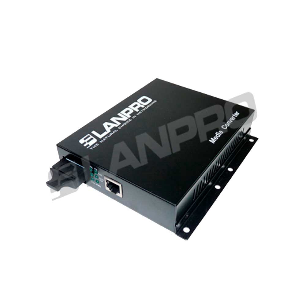 CONVERTIDOR DE FIBRA OPTICA LANPRO 10/100MB MM SC X 2.00 KMS LP-ICF2100-2