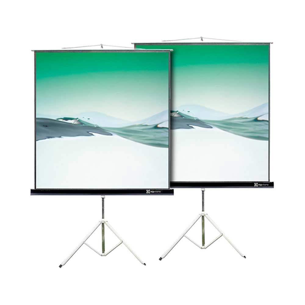 PANTALLA PROYECTOR KLIP 86" KPS-102B 4:3 MANUAL C/TRIPE NEGRO