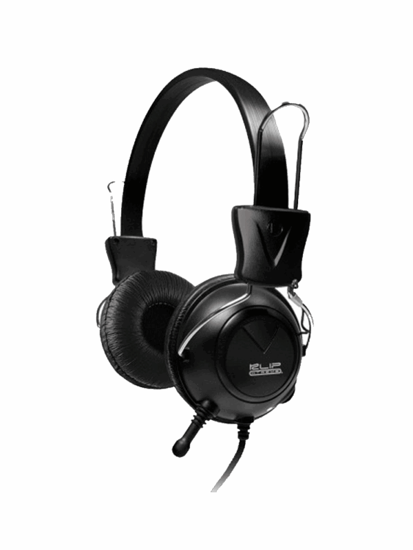 HEADSET KSH-320 STEREO WITH MIC KLIP C/CONT VOL/3.5MM/2 JACK/NEGRO