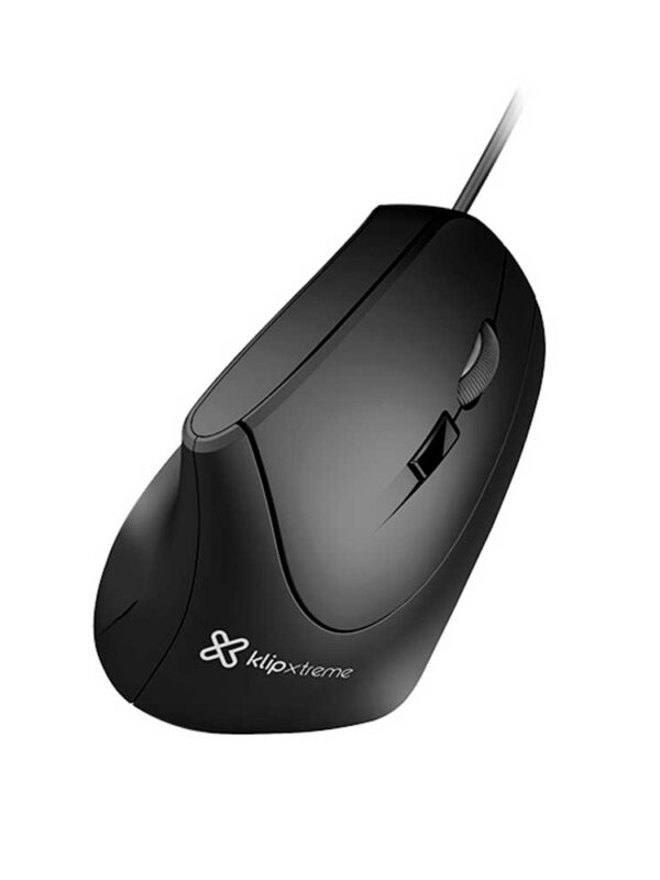 MOUSE ERGONOMICO USB KLIP KMO-506 KROWN 1600DPI/6 BOT/DIESTRO/NEGRO