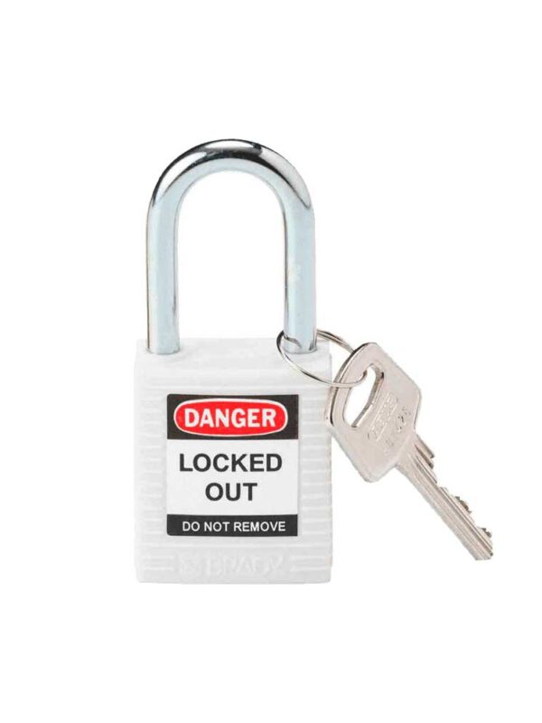 CANDADO BRADY DE NYLON BLANCO P/ BLOQUEO (143123)