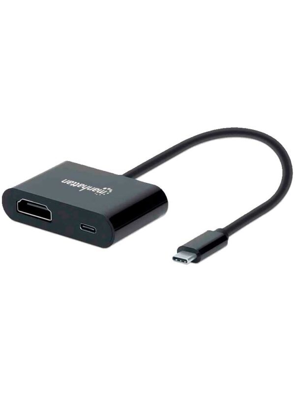 ADAPTADOR USB-C/HDMI 153416 C/ PUERTO USB-C DE ENERGIA 4K/60HZ/60W NEGRO