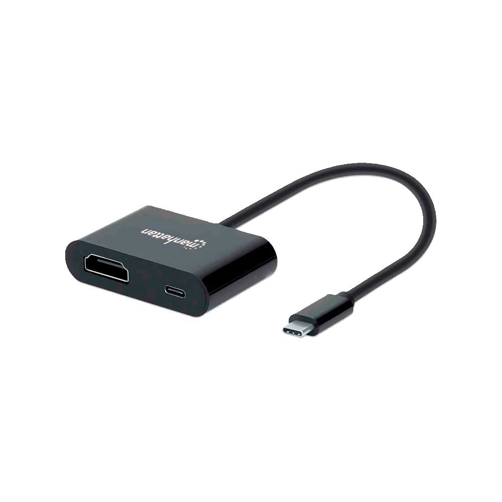 ADAPTADOR USB-C/HDMI 153416 C/ PUERTO USB-C DE ENERGIA 4K/60HZ/60W NEGRO