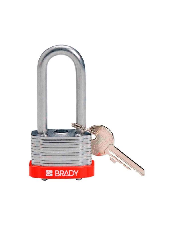 CANDADO BRADY DE ACERO ROJO P/ BLOQUEO ARCO(143144)