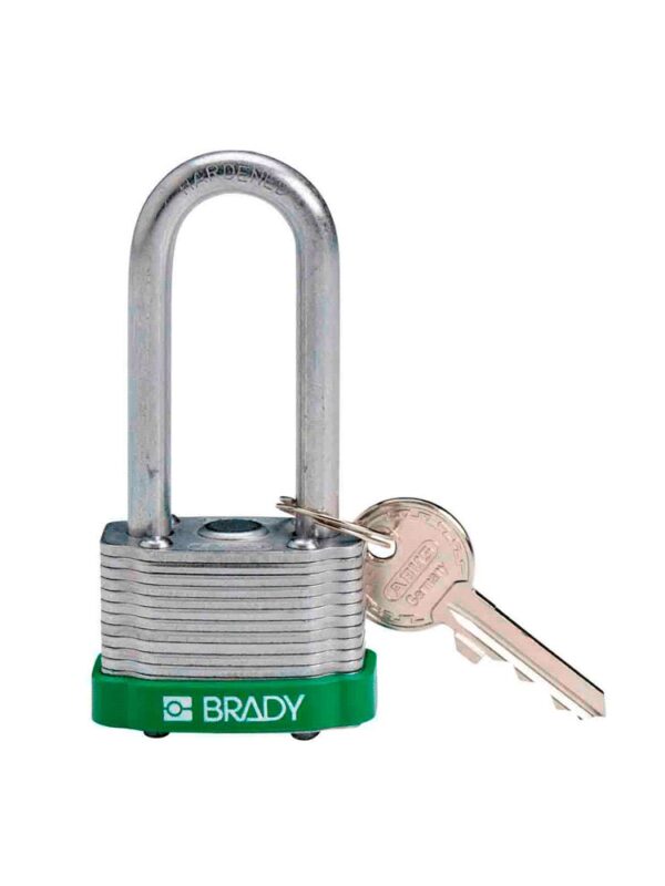 CANDADO BRADY DE ACERO VERDE P/ BLOQUEO ARCO(143142)