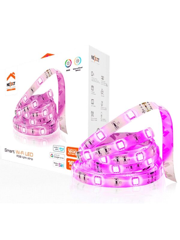 KIT DE CINTA LED IOT C/BASE NEXXT COLOR 12W/5M/RGB/ BIVOLT NHB-S611