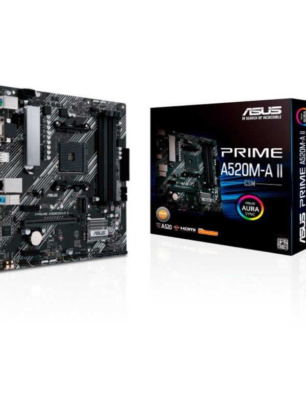 PLACA MADRE ASUS AM4 PRIME A520M-A II/CSM V/S/R/HDMI/M.2/DDR4/USB3.2/MATX