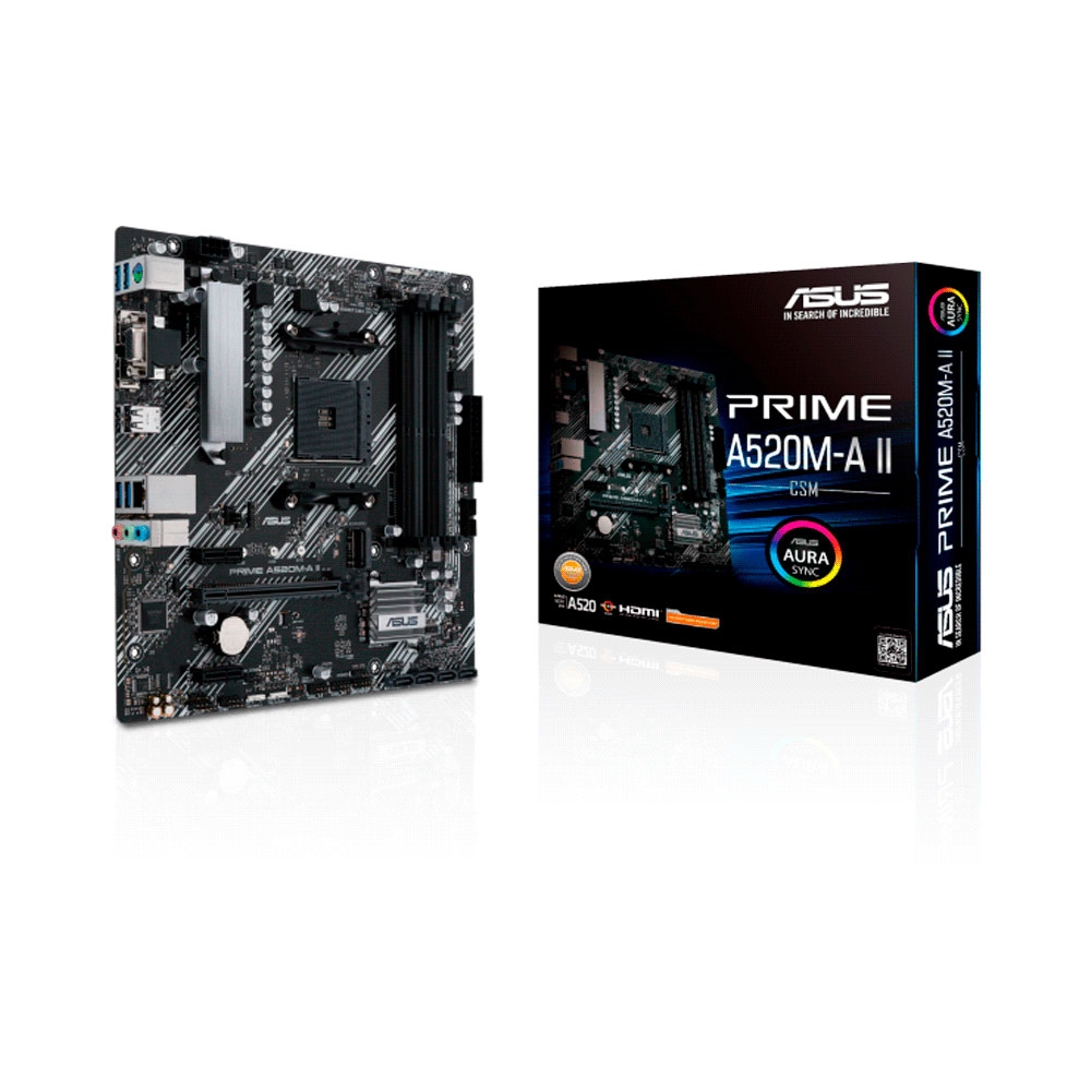 PLACA MADRE ASUS AM4 PRIME A520M-A II/CSM V/S/R/HDMI/M.2/DDR4/USB3.2/MATX