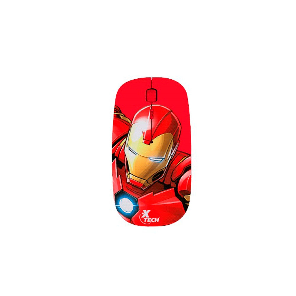 MOUSE XTECH WIRELESS XTM-M340IM IRON MAN XTECH 1600DPI/4 BOT/ROJO